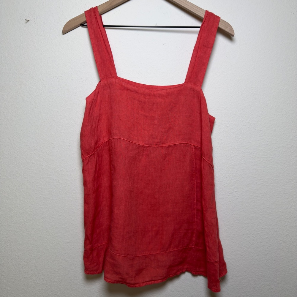 Red Linen Tank Top - Classic Sleeveless Women’s Top